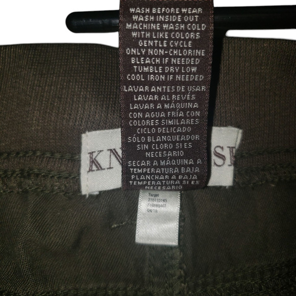 Knox Rose Boho Cargo Shorts M – Floral Embroidery Army Green Relaxed Fit Rayon - Picture 7 of 7